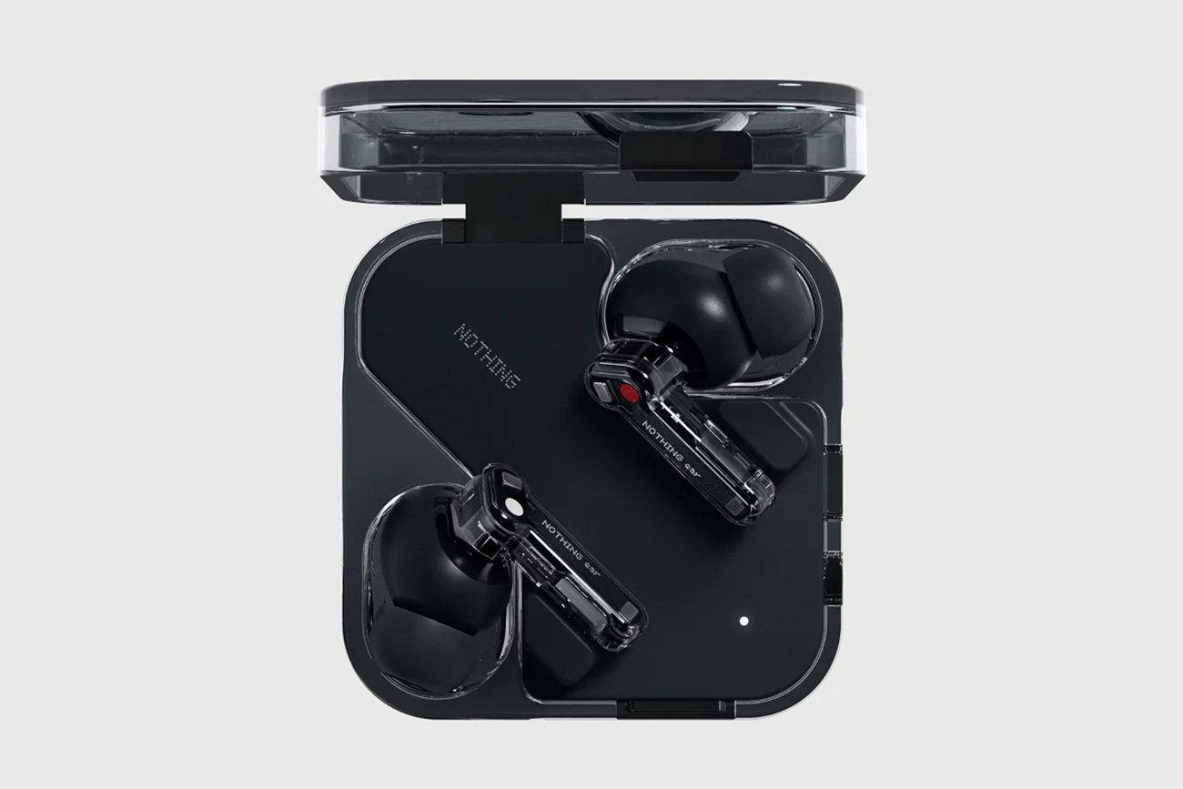 Nothing Ear wireless earbuds in black.