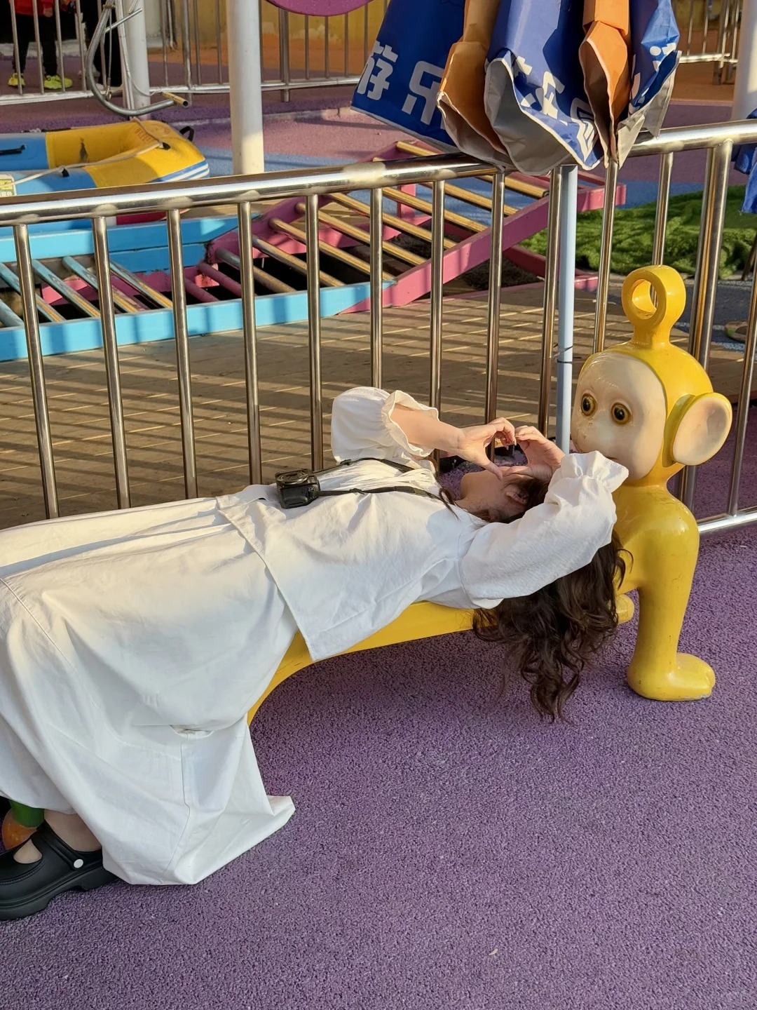 RADII explores nostalgic Teletubbies benches in Guangzhou's Colorful Amusement Park.