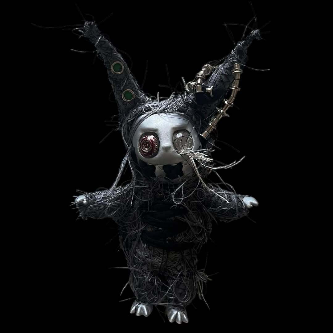 RADII highlights asian artist .XENON who created LAVOODOO series with recycled metals in response to Labubu consumerism.