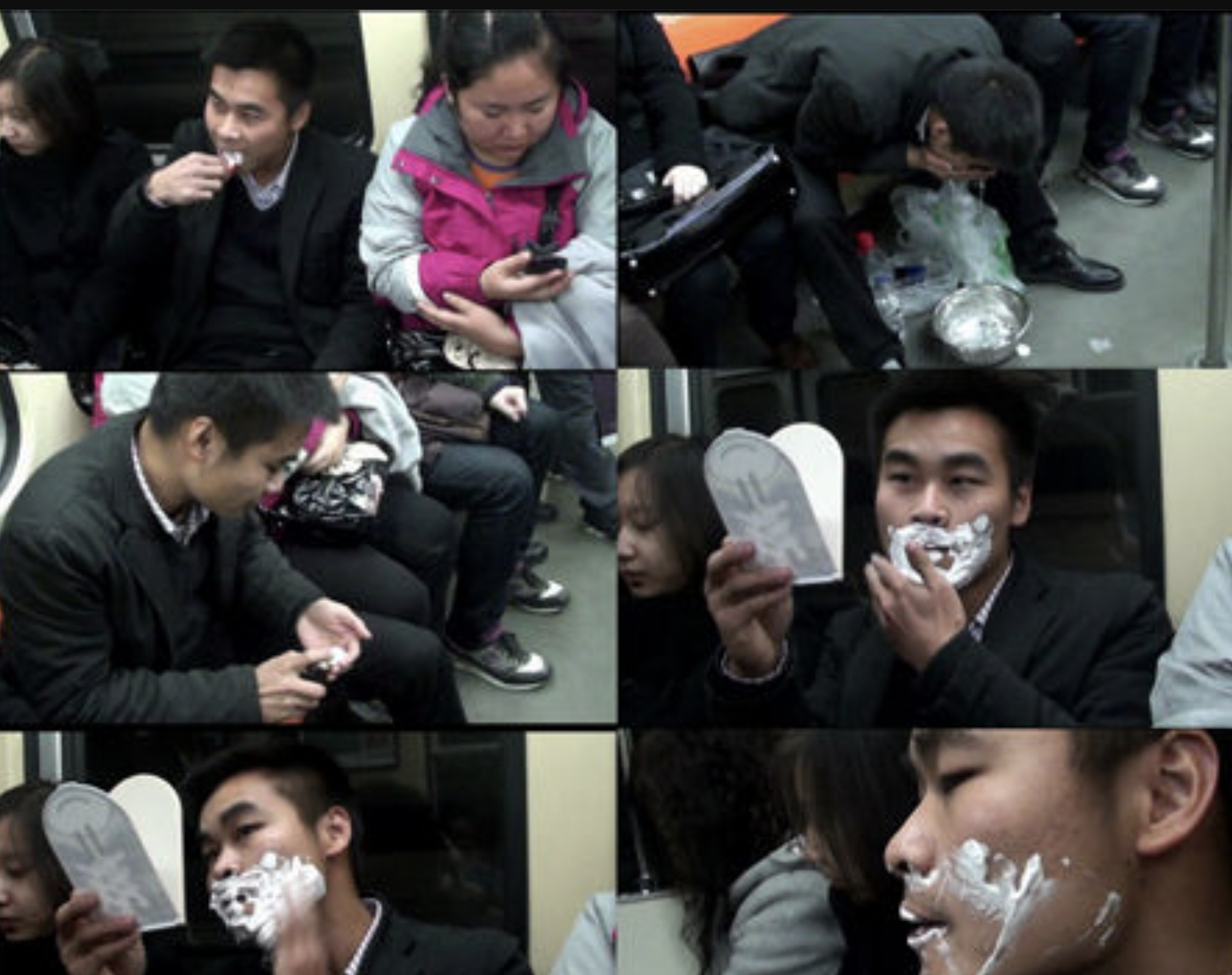 Chinese performance artist Li Binyuan, exploring absurdity and rejecting the mundane.