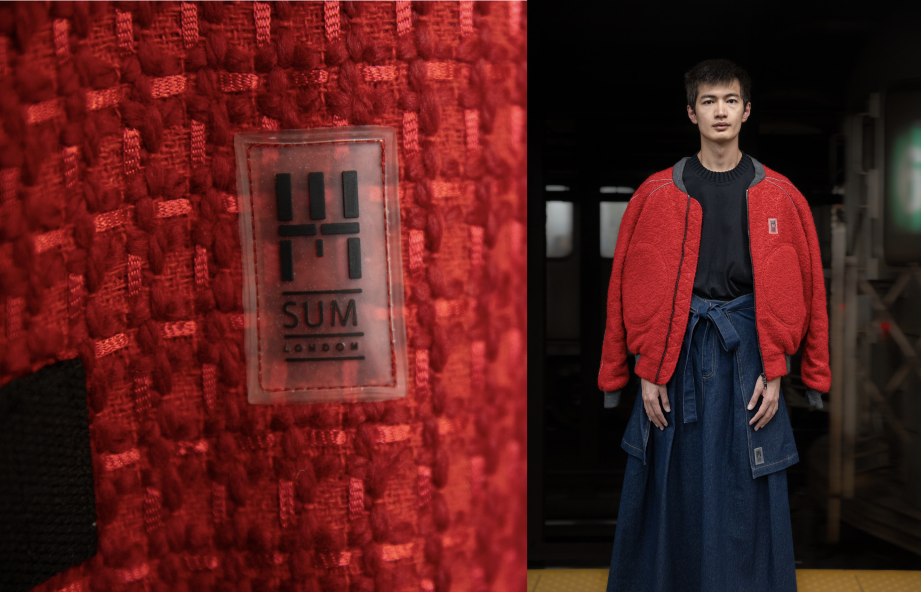 SUM LONDON makes its debut appearance at New York Fashion Week with its JIĀ YÓU collection, highlighting Chinese immigrants' resilience and work ethic.