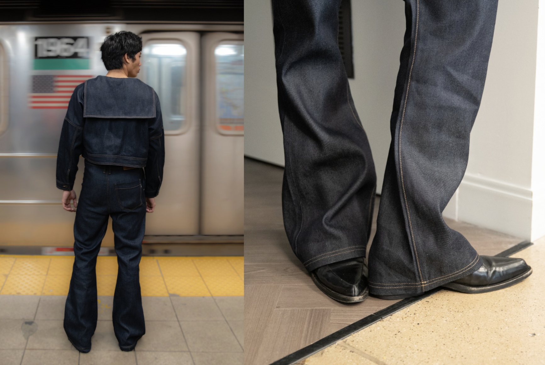 SUM LONDON makes its debut appearance at New York Fashion Week with its JIĀ YÓU collection, highlighting Chinese immigrants' resilience and work ethic.