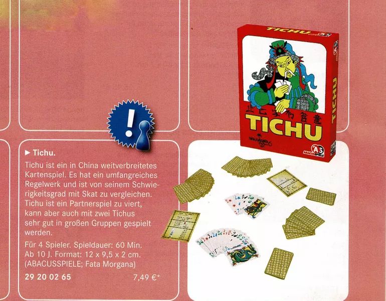 The Swiss version of Tichu with its German description.