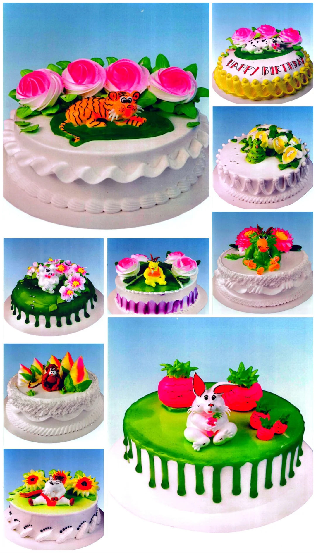 The artisan cake in the late 1980s had Chinese zodiac signs. Photo via Xiaohongshu. 
