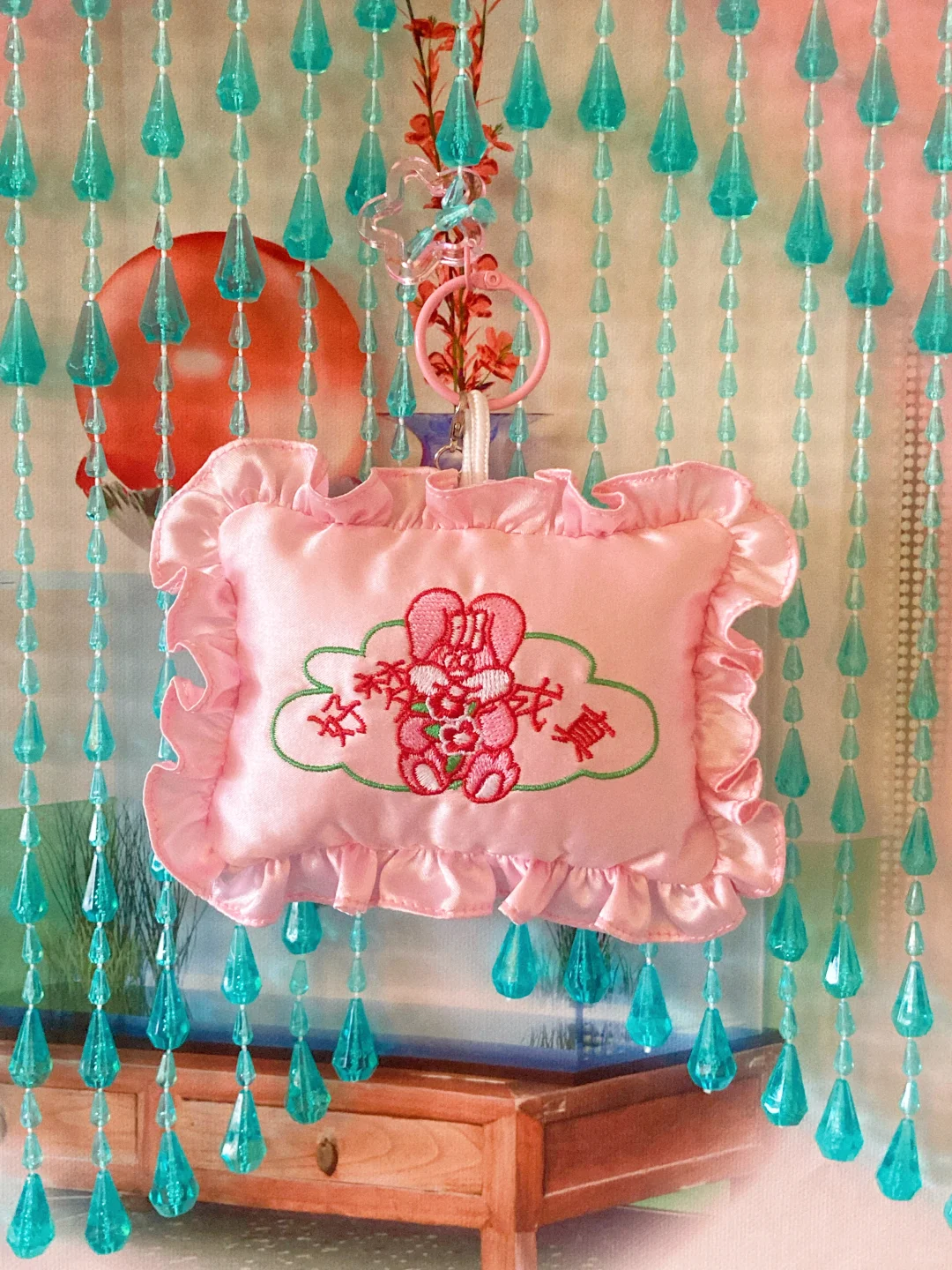 1980s-style pillow case from Runbobo, the Chinese designer's brand.