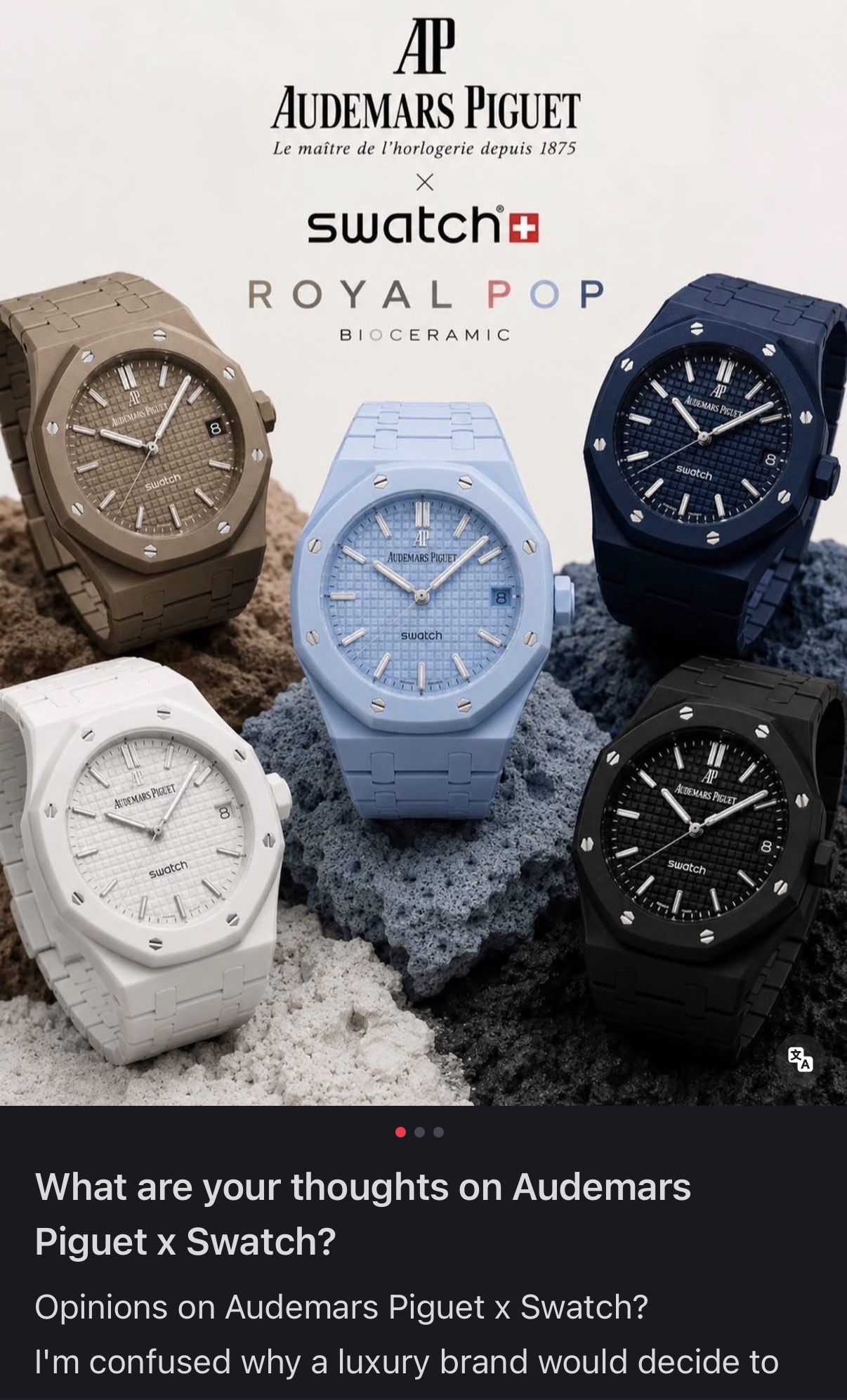 RADII talks about how the rest of the world went into a frenzy over the Swatch x Audemars Piguet collaboration, except China who played it cool.