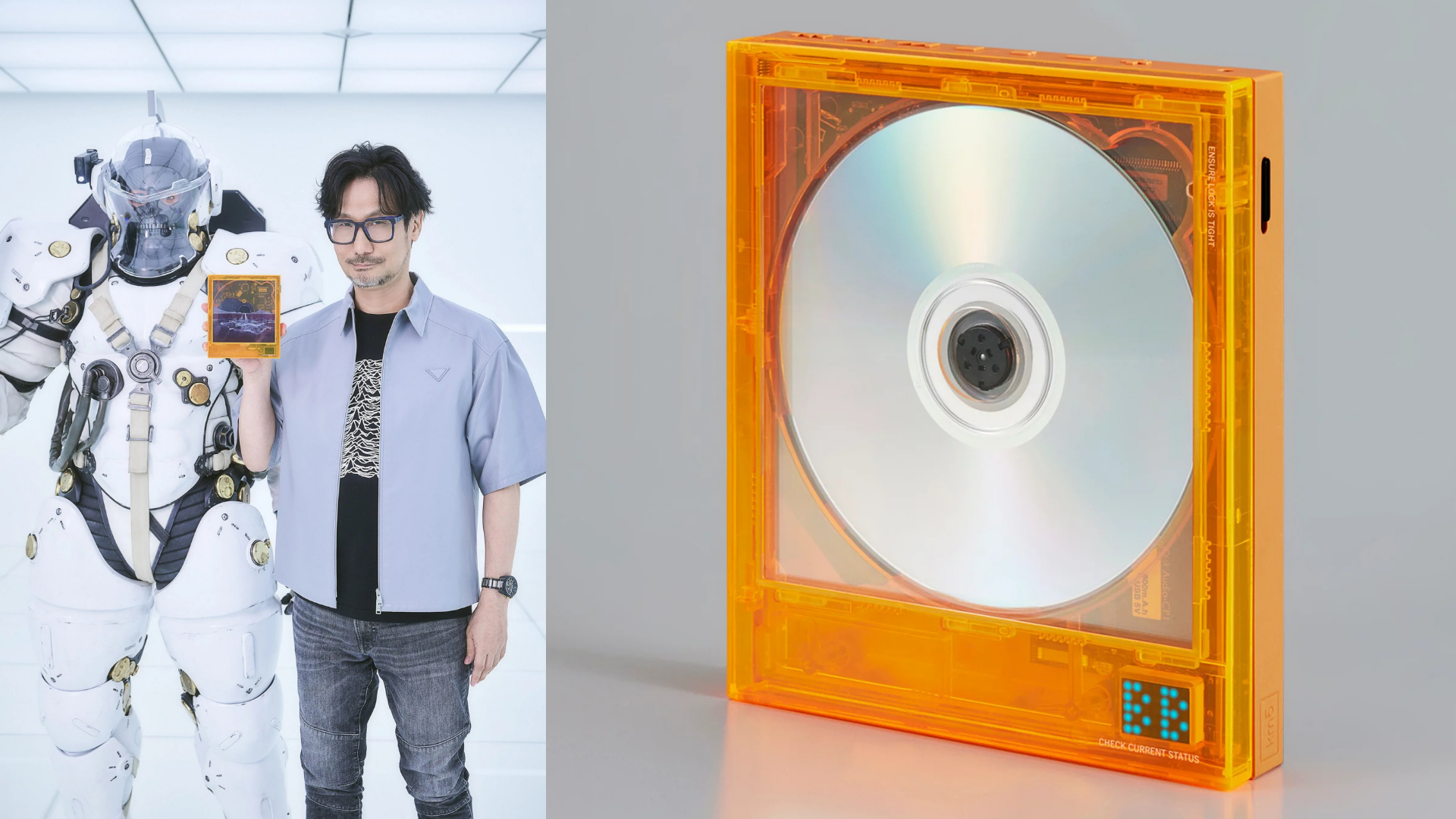 RADII highlights Hideo Kojima Kojima Productions' collab with Japanese CD brand km5 for a "Death Stranding 2: On the Beach" CP1 collector's CD player.