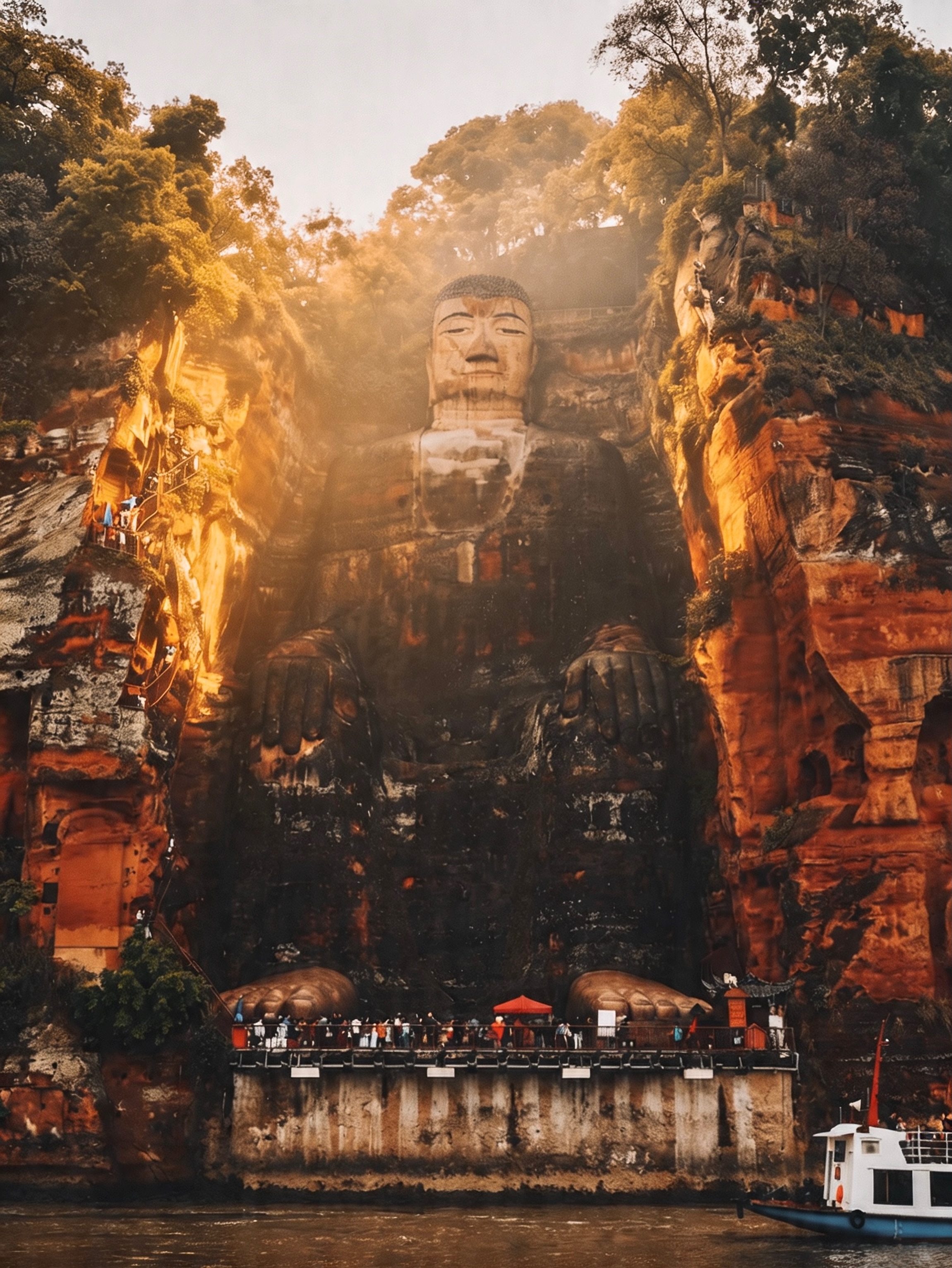 RADII highlights the fake viral social video of the Leshan Giant Buddha being cleaned, which turned out to be AI-generated.